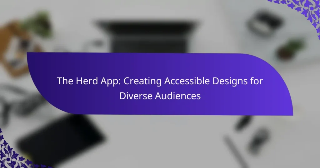The Herd App: Creating Accessible Designs for Diverse Audiences