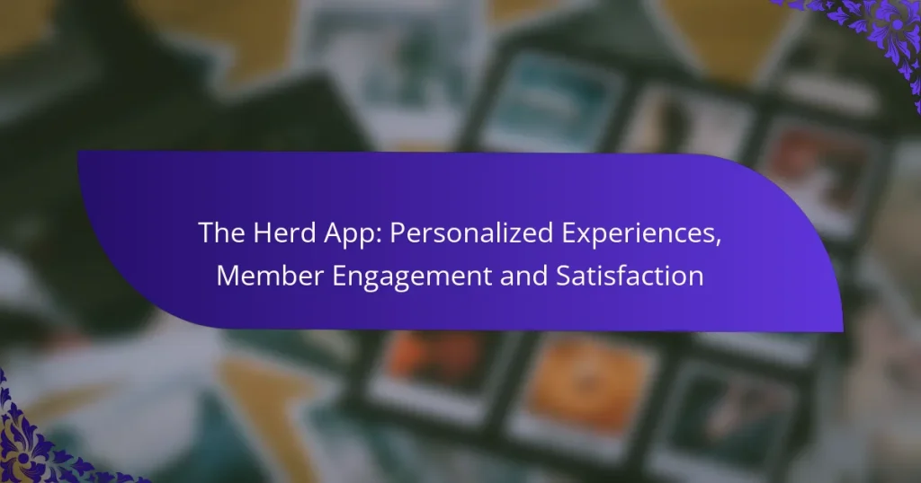 The Herd App: Personalized Experiences, Member Engagement and Satisfaction