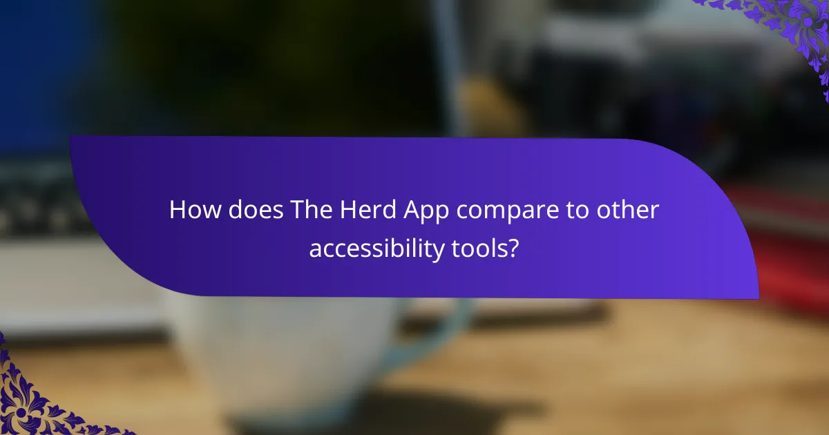 How does The Herd App compare to other accessibility tools?