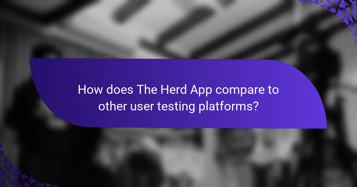 How does The Herd App compare to other user testing platforms?