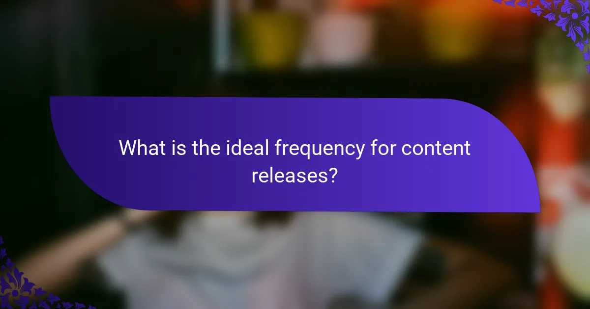 What is the ideal frequency for content releases?