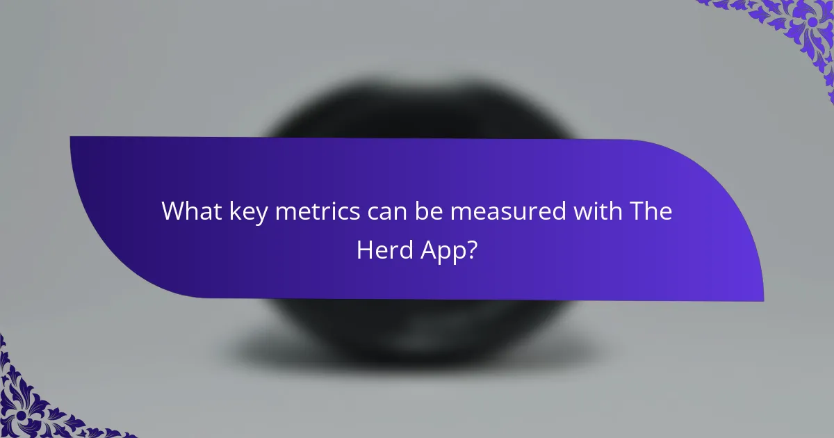 What key metrics can be measured with The Herd App?